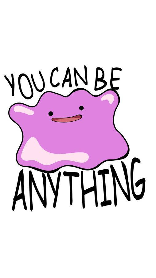 Ditto, purple cartoon blob, smile, SD Phone Wallpaper