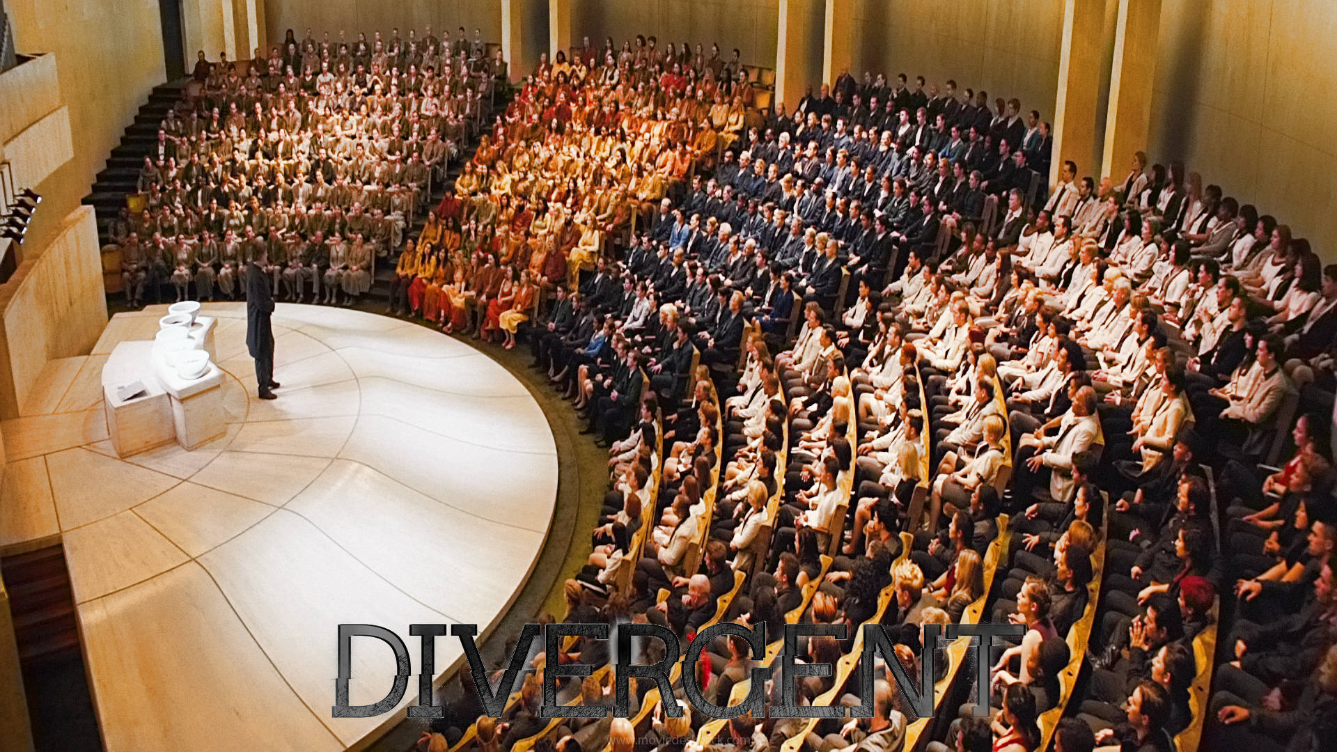 Divergent, choosing faction ceremony, auditorium, Full HD Desktop Wallpaper