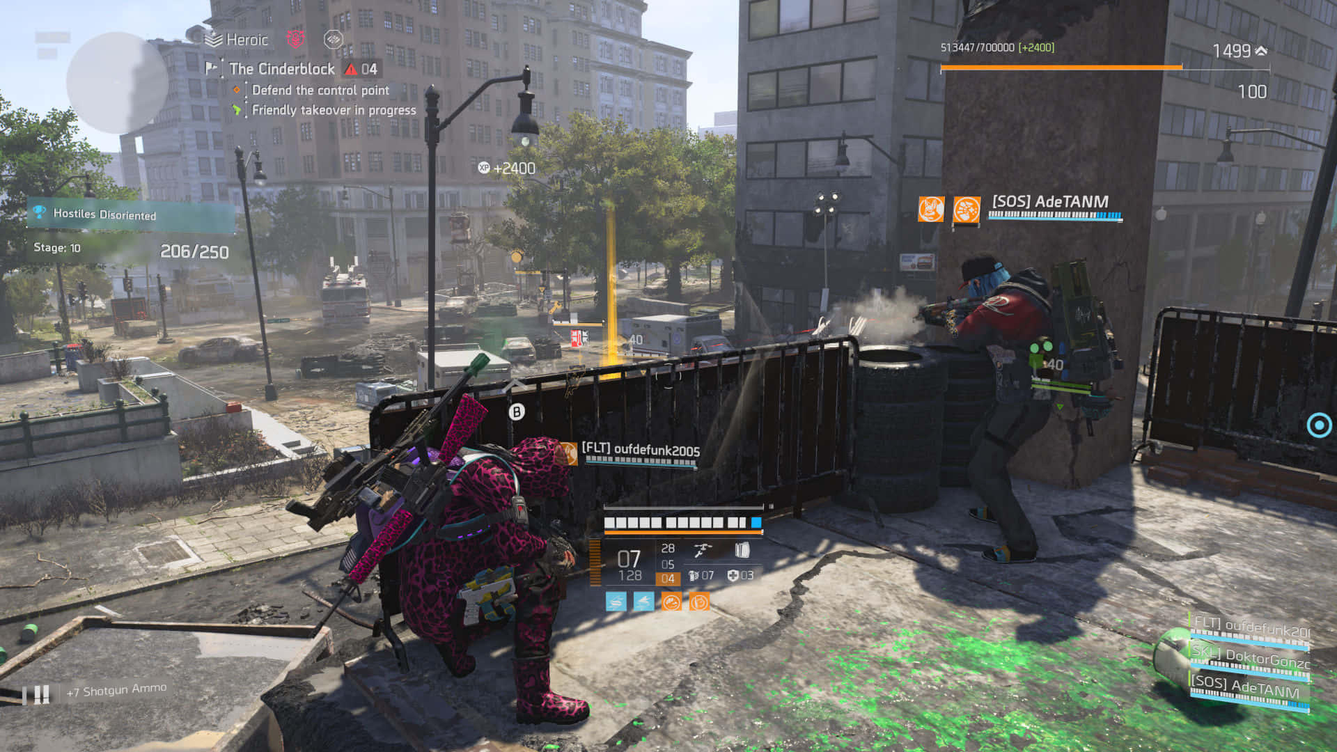 Division 2, pink leopard armor, barricade, Full HD Desktop Wallpaper