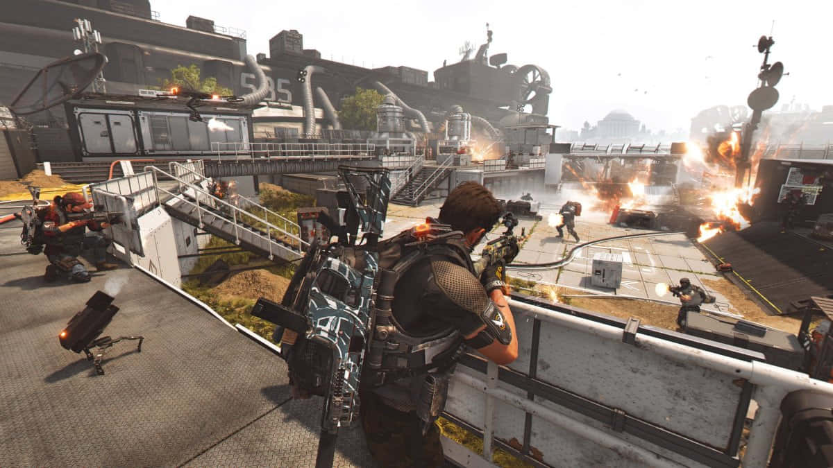 Division 2, tactical gear, rifle, SD Desktop Wallpaper