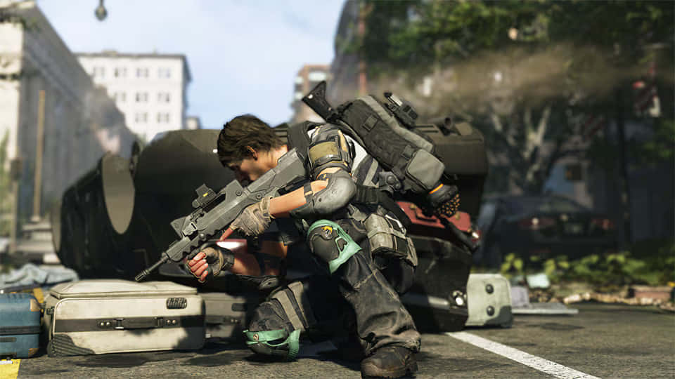 Division 2, tactical gear, urban street, SD Desktop Wallpaper