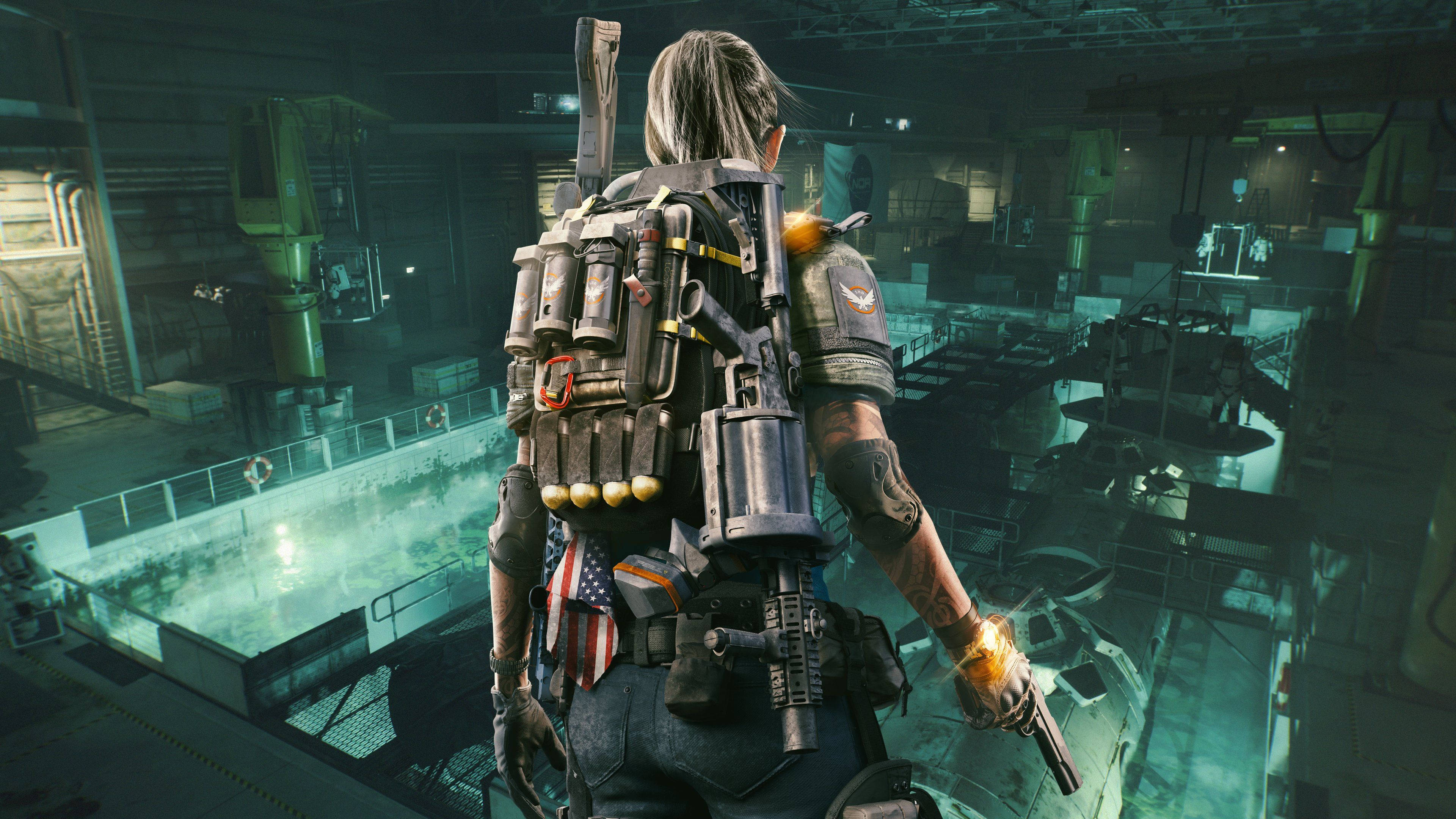 The Division 2, engineering laboratory, soldier, 4K Desktop Wallpaper