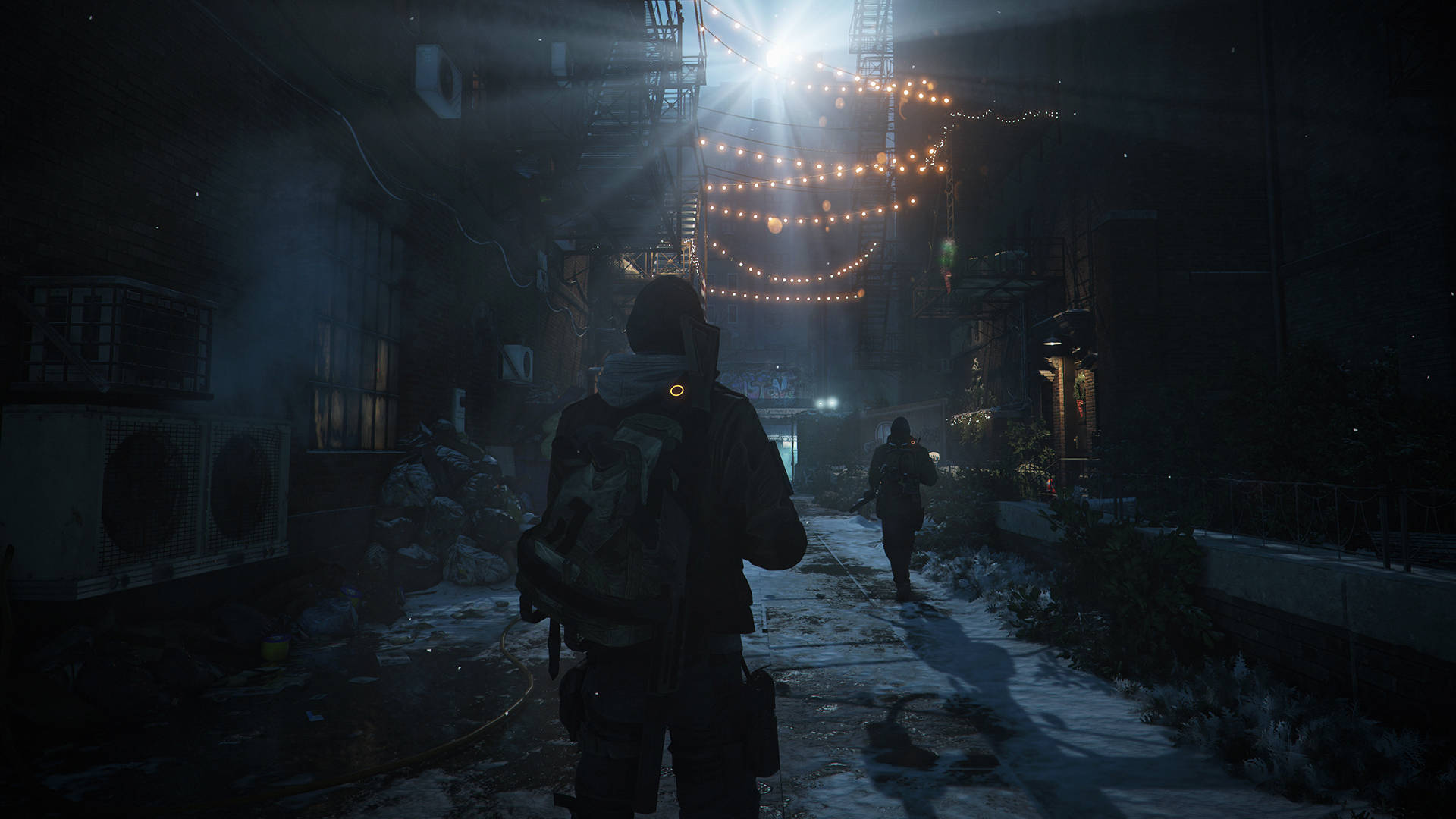The Division, alley, snow-covered, Full HD Desktop Wallpaper