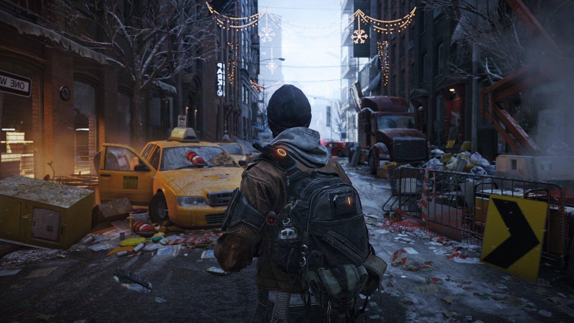The Division, 4K Soldier, yellow cab, Full HD Desktop Wallpaper