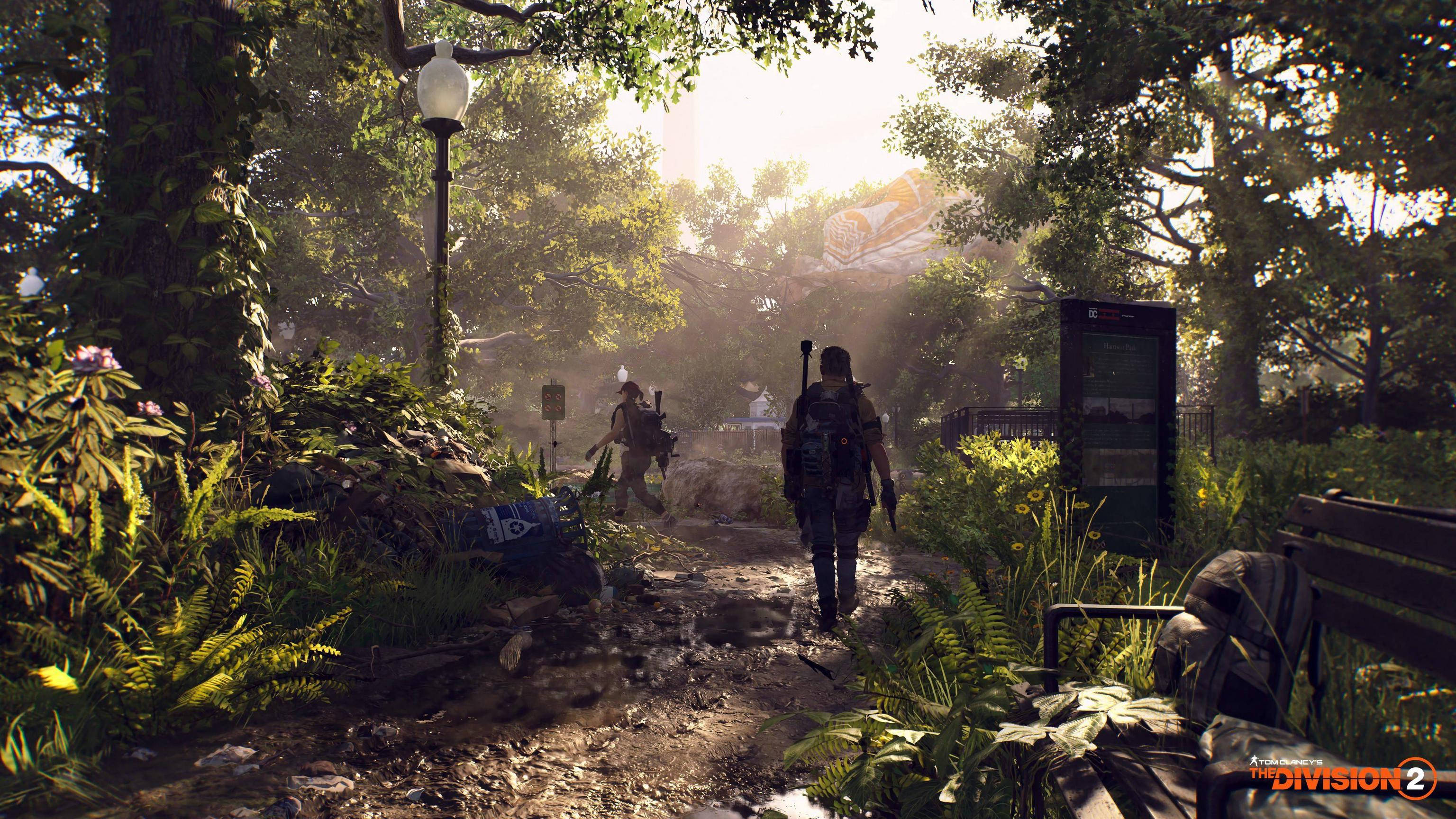 The Division 2, survivors, urban park, 2K Desktop Wallpaper