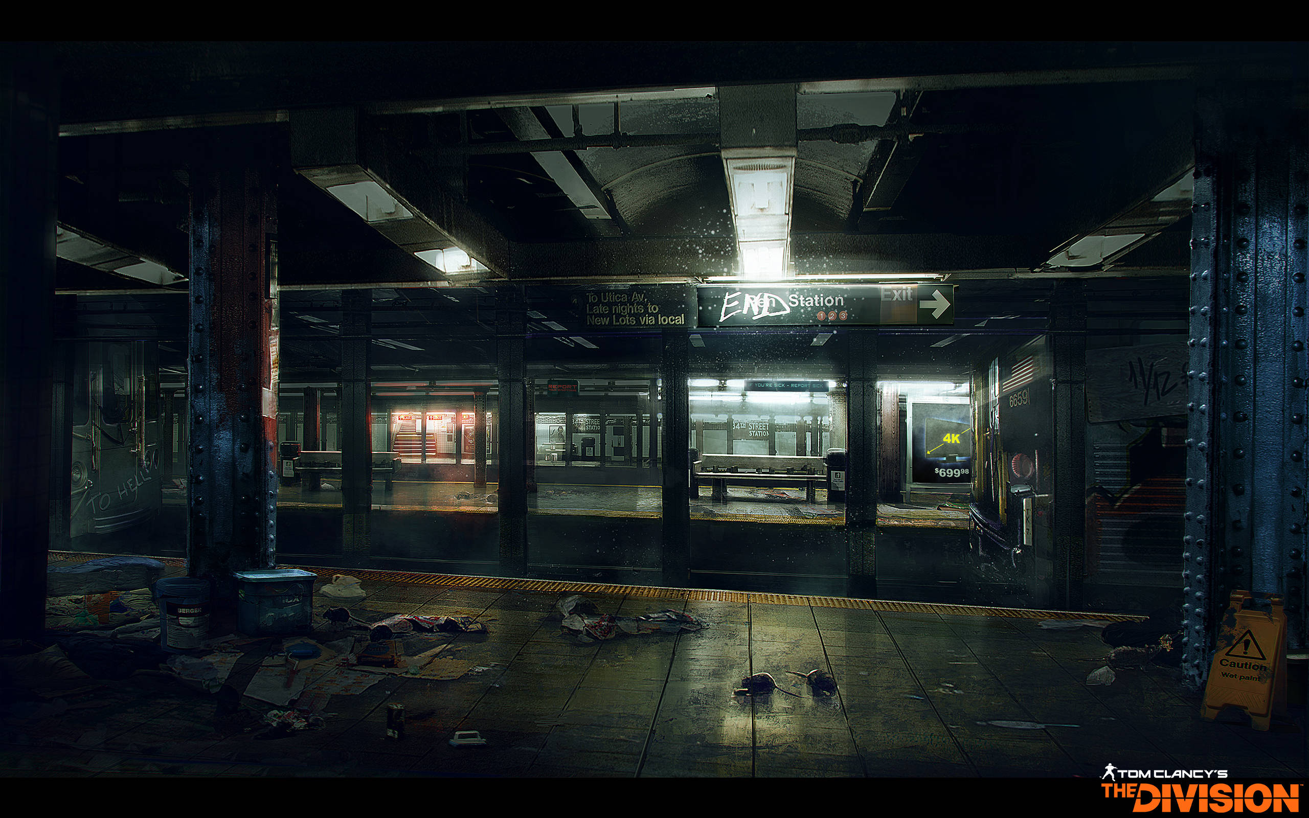 The Division, train station, subway station, 2K Desktop Wallpaper