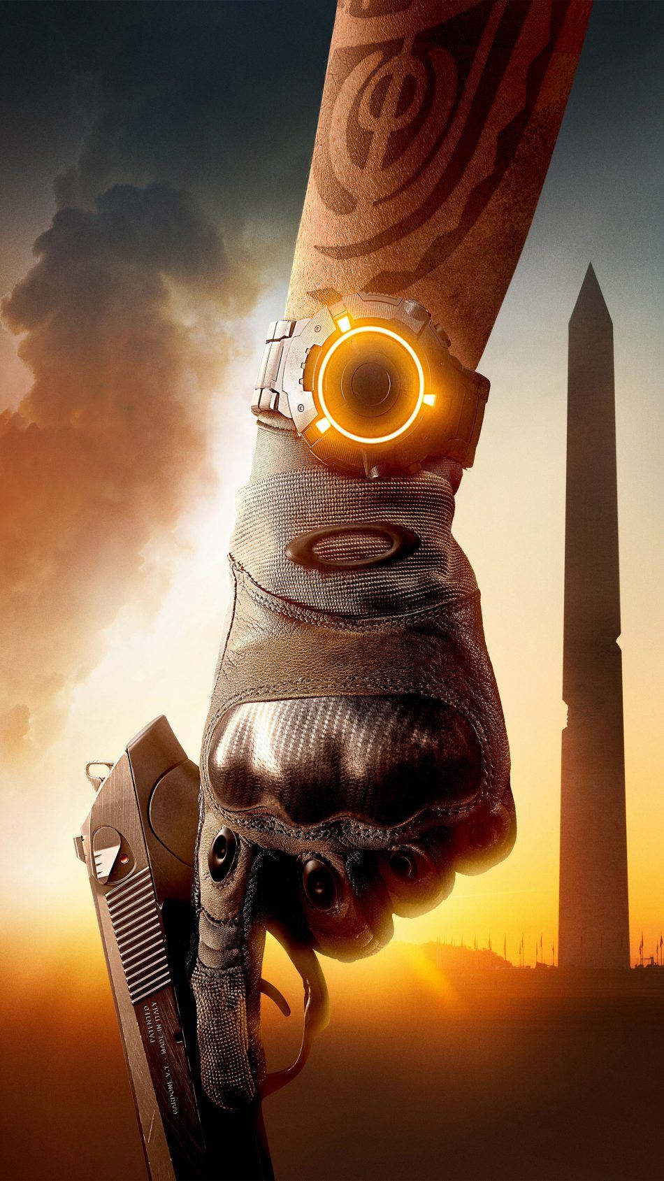 The Division, 4K, luminous watch gun, HD Phone Wallpaper