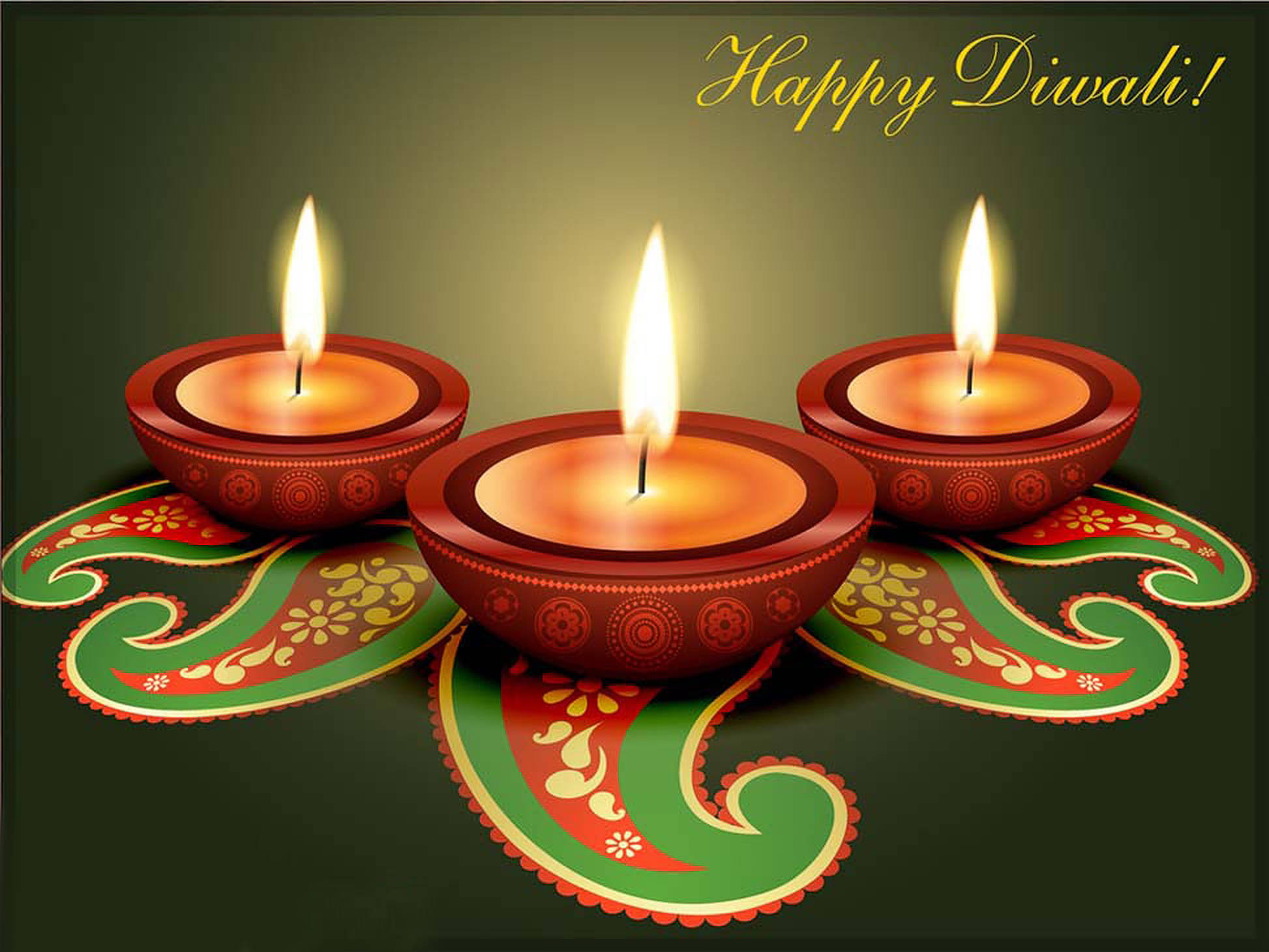 Diwali, diya lamps, red diya lamps, Full HD Desktop Wallpaper