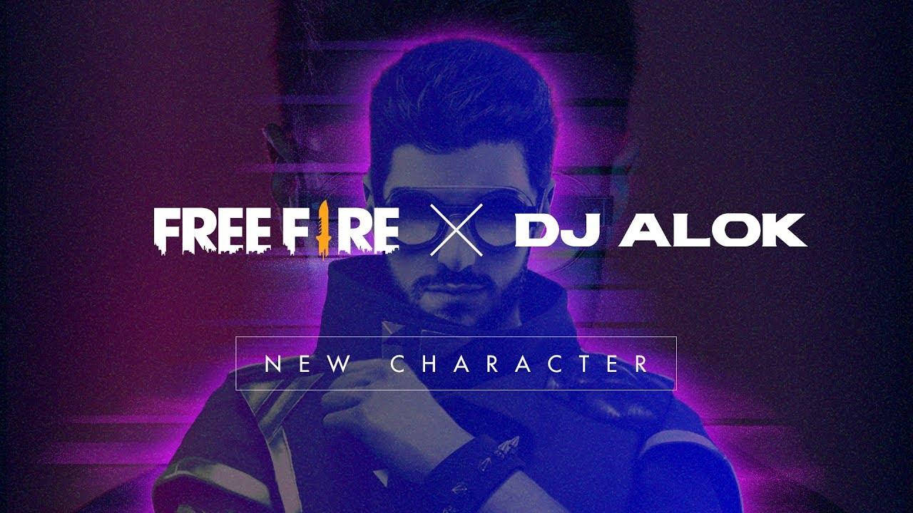 DJ Alok, Free Fire, purple neon light, HD Desktop Wallpaper