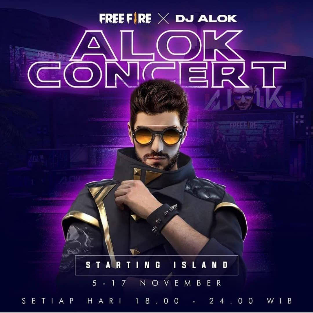 DJ Alok, Free Fire, neon purple concert backdrop, SD Desktop Wallpaper