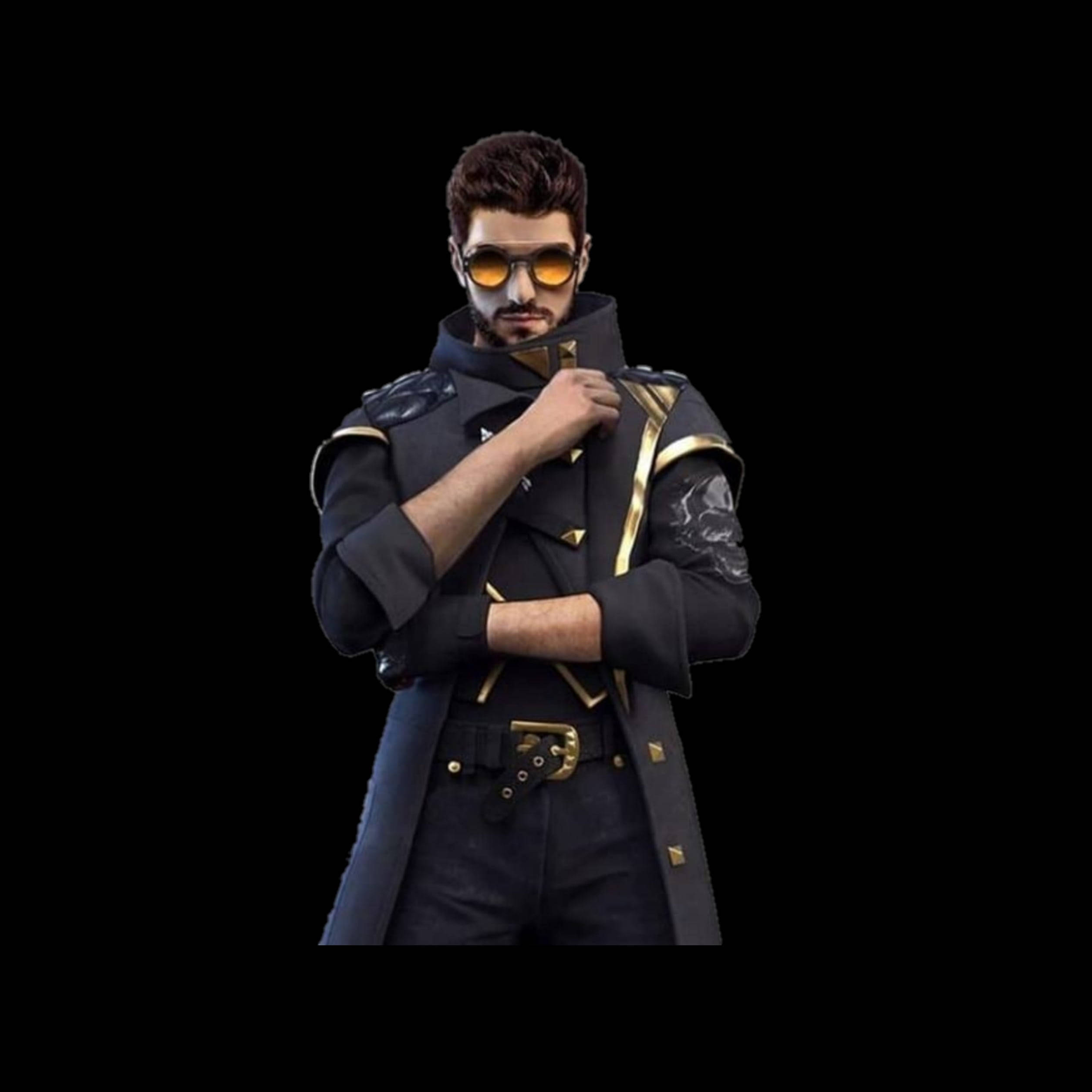 Free Fire, DJ Alok, black trench coat, Full HD Desktop Wallpaper