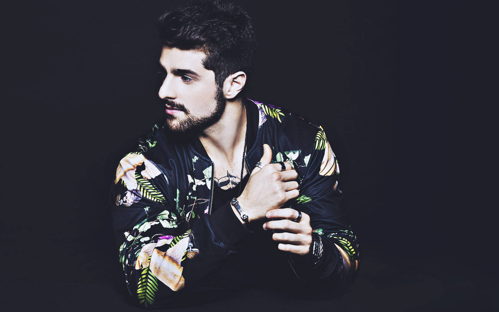 DJ Alok, Free Fire, floral outfit, Full HD Desktop Wallpaper