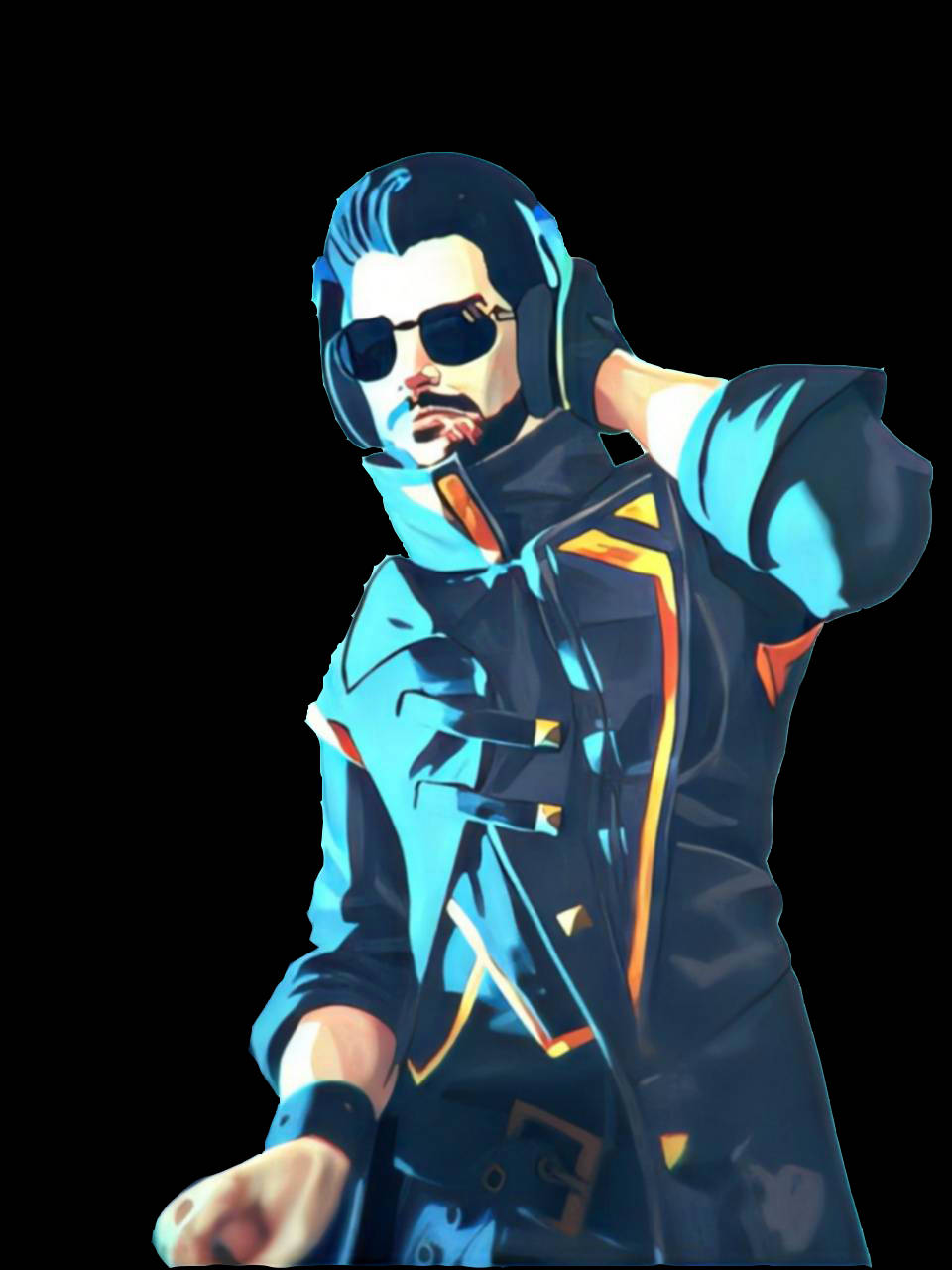 Free Fire, DJ Alok, anime man, HD Phone Wallpaper