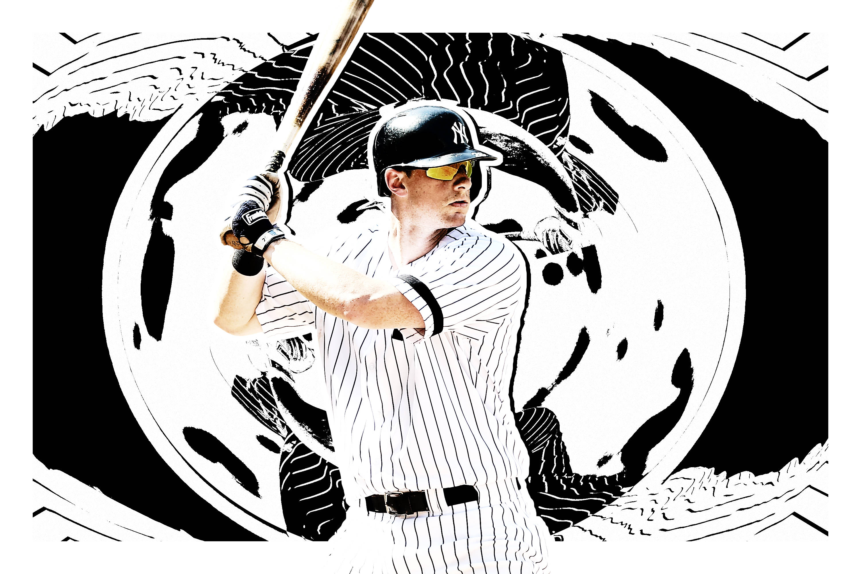 DJ LeMahieu, pinstripes, black and white abstract background, 2K Desktop Wallpaper