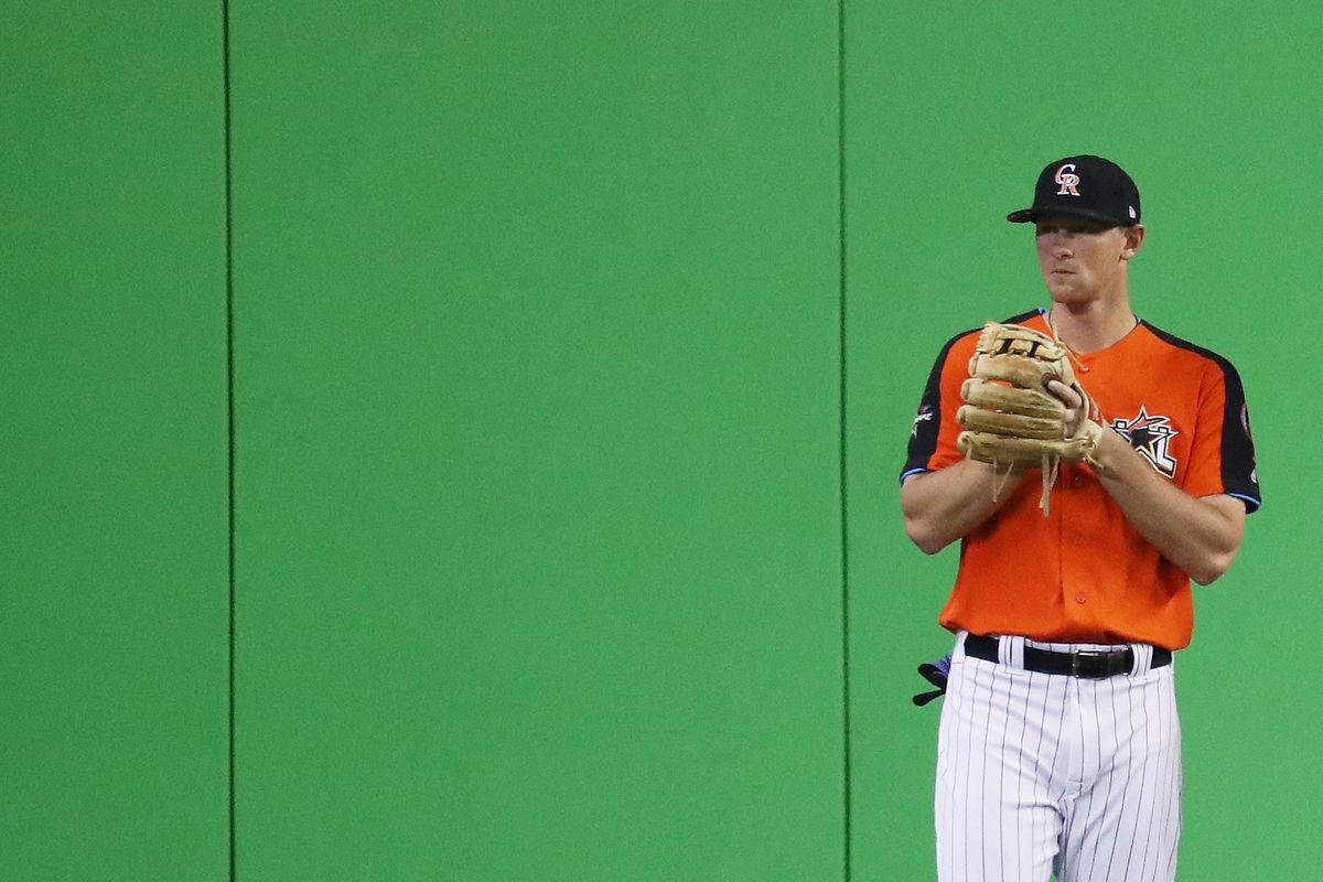 DJ LeMahieu, orange uniform, black uniform, SD Desktop Wallpaper