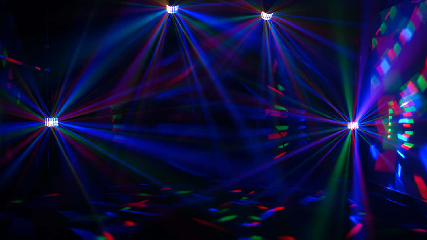 blue red and green, laser beams, spotlights, HD Desktop Wallpaper