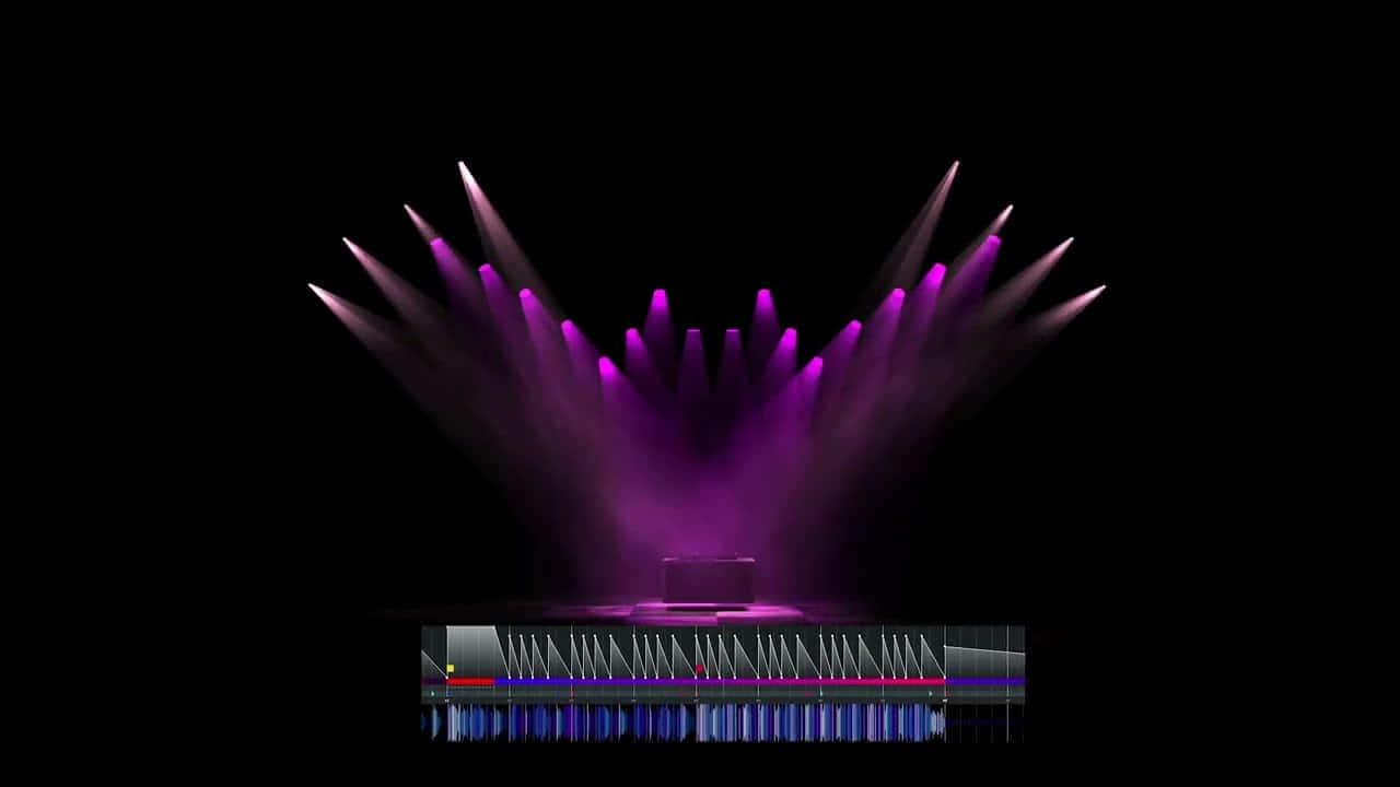 D J Stage Lighting Effects, purple stage lights, dark stage, HD Desktop Wallpaper
