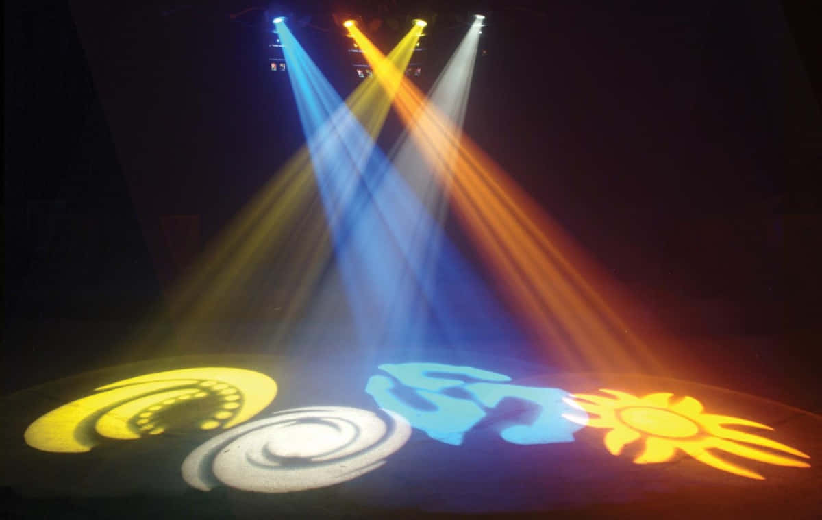 Colorful D J Lighting Effects, stage lights, sun moon, SD Desktop Wallpaper