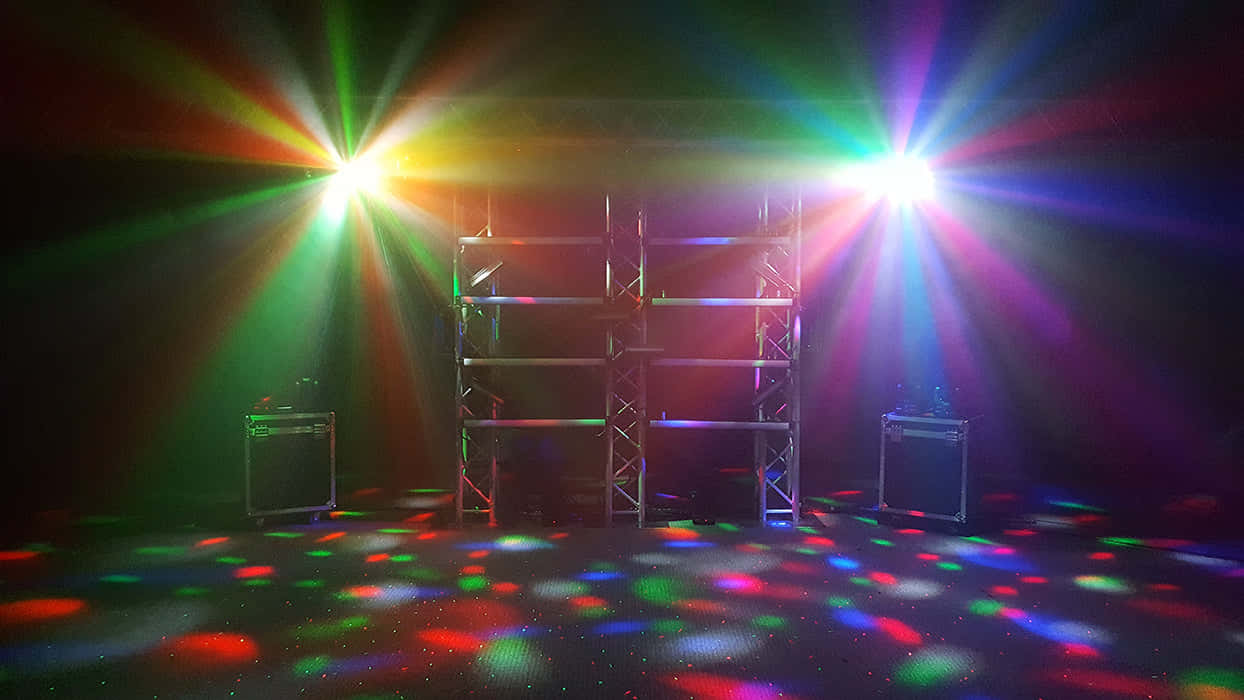 DJ Stage Lights, disco lights, overhead rigs, SD Desktop Wallpaper