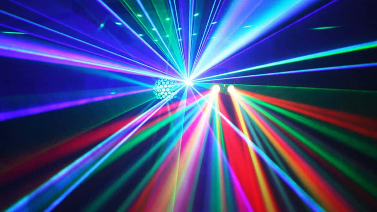 disco ball, laser beams, dark club, SD Desktop Wallpaper