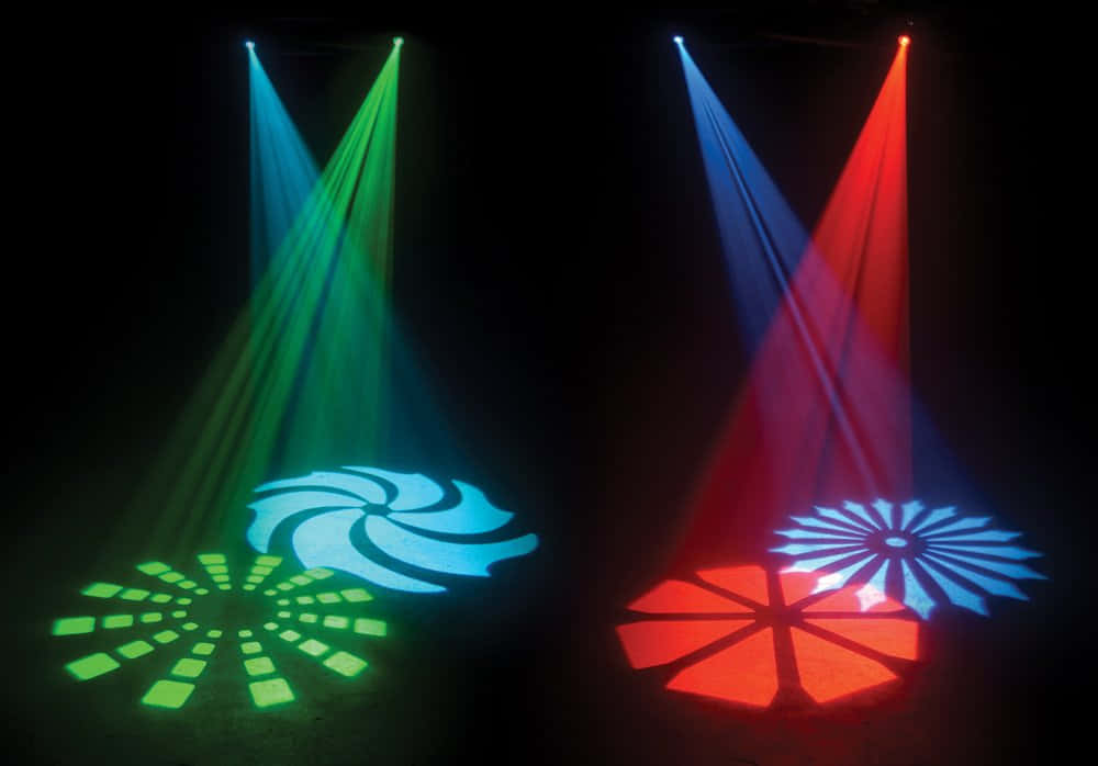 DJ Lighting, laser beams, red blue and green, SD Desktop Wallpaper