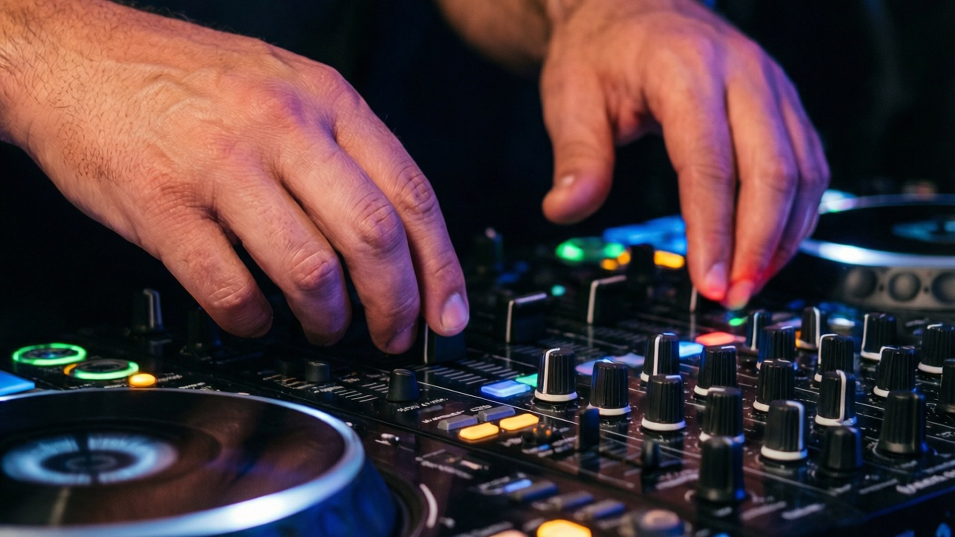 dj, hands, mixer, Full HD Desktop Wallpaper