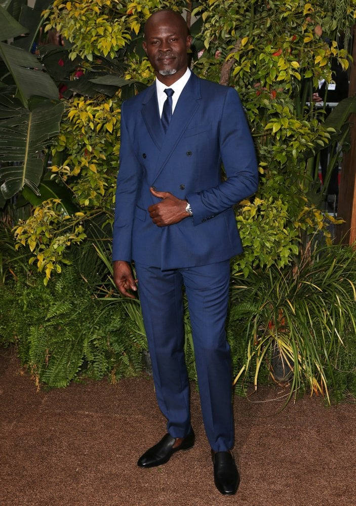 dark blue suit, double-breasted suit, lush green foliage backdrop, SD Phone Wallpaper