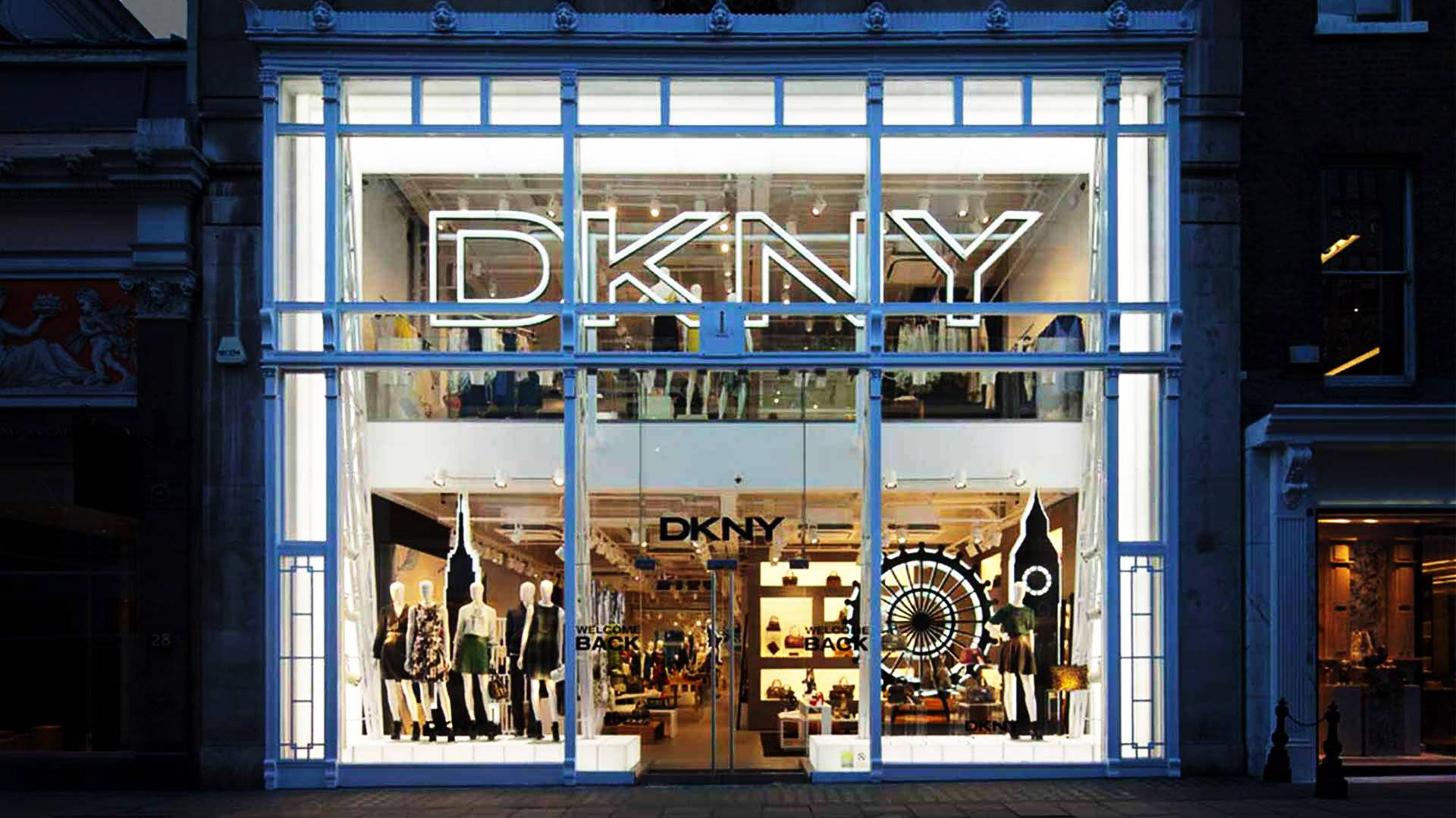 DKNY, retail store, night, Full HD Desktop Wallpaper