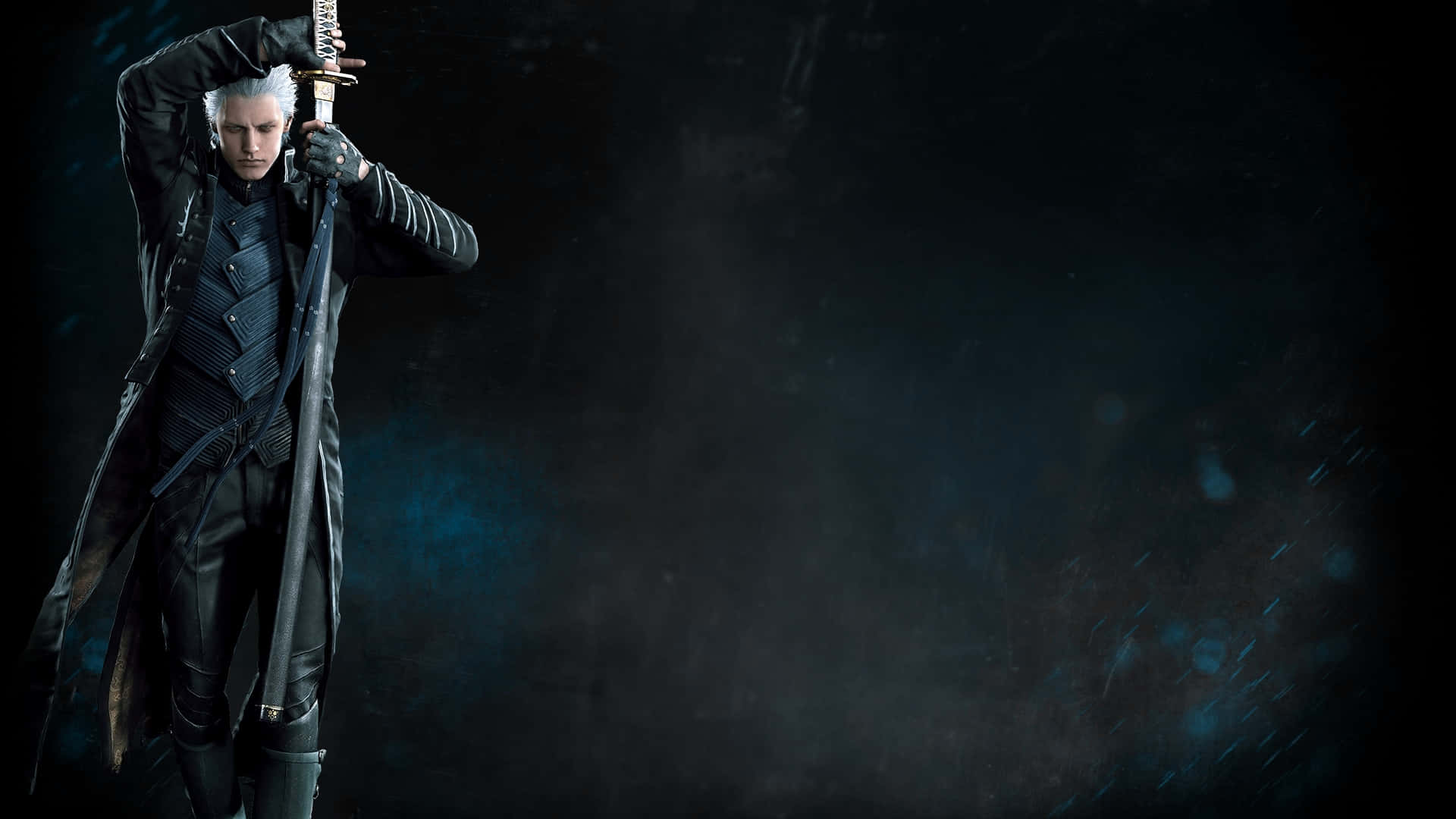 Dmc 5, silver-haired warrior, black trench coat, Full HD Desktop Wallpaper