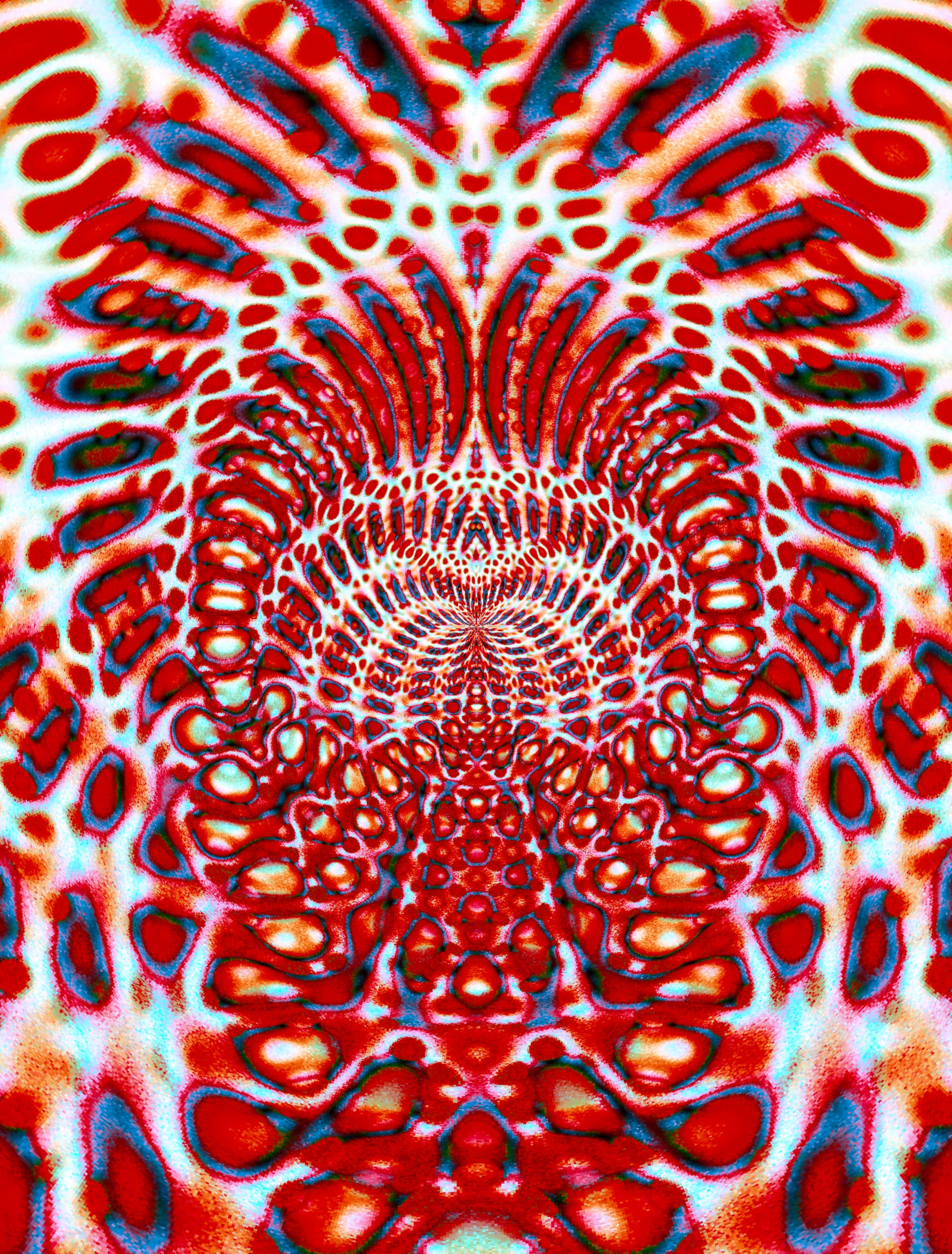 DMT, vibrant red, blue, 2K Phone Wallpaper