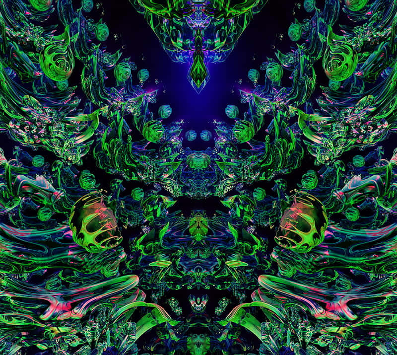 Dmt, neon green, purple, SD Desktop Wallpaper