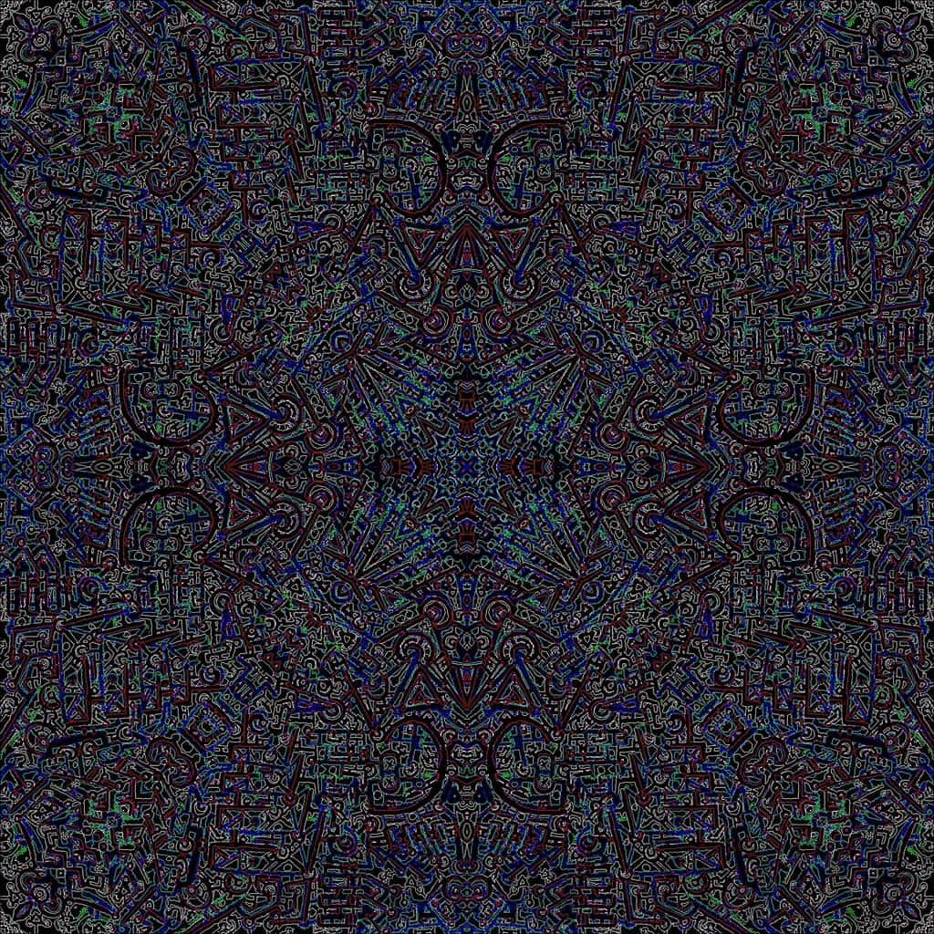 Dmt, mandala pattern, neon accents, SD Desktop Wallpaper