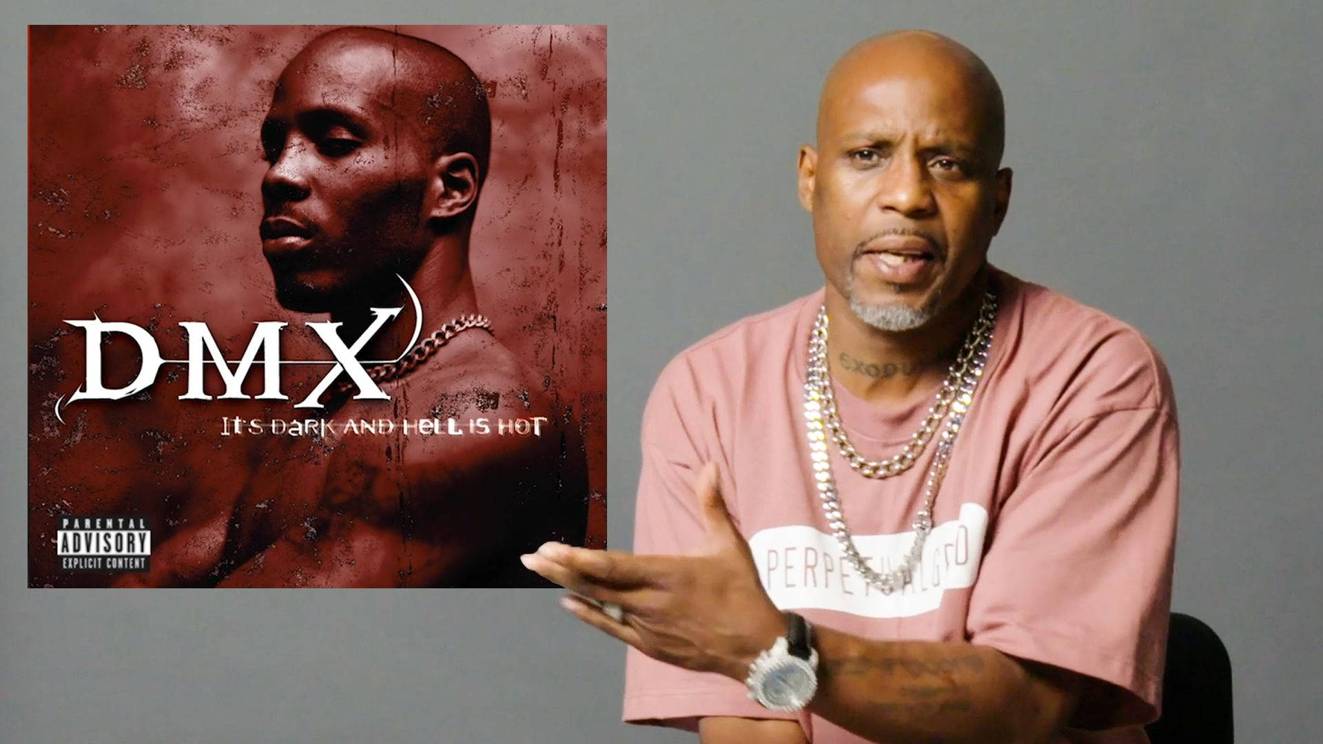 DMX, album cover, gritty red-toned portrait, Full HD Desktop Wallpaper