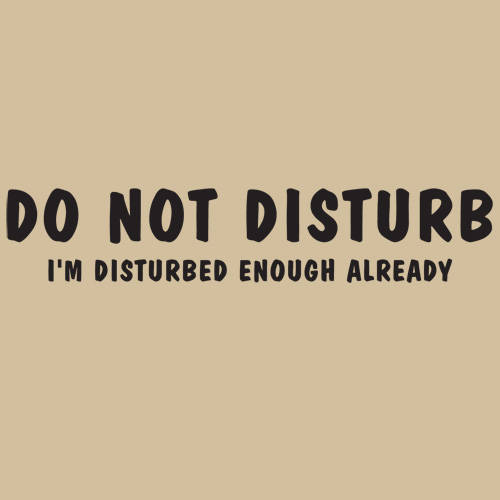 DO NOT DISTURB, black text, beige background, SD Desktop Wallpaper