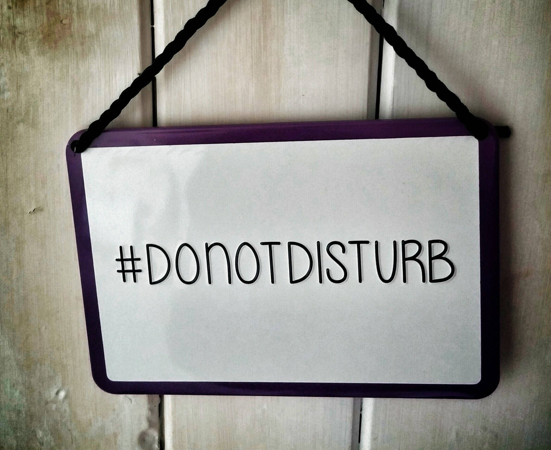 #DONOTDISTURB, purple framed, black rope, Full HD Desktop Wallpaper