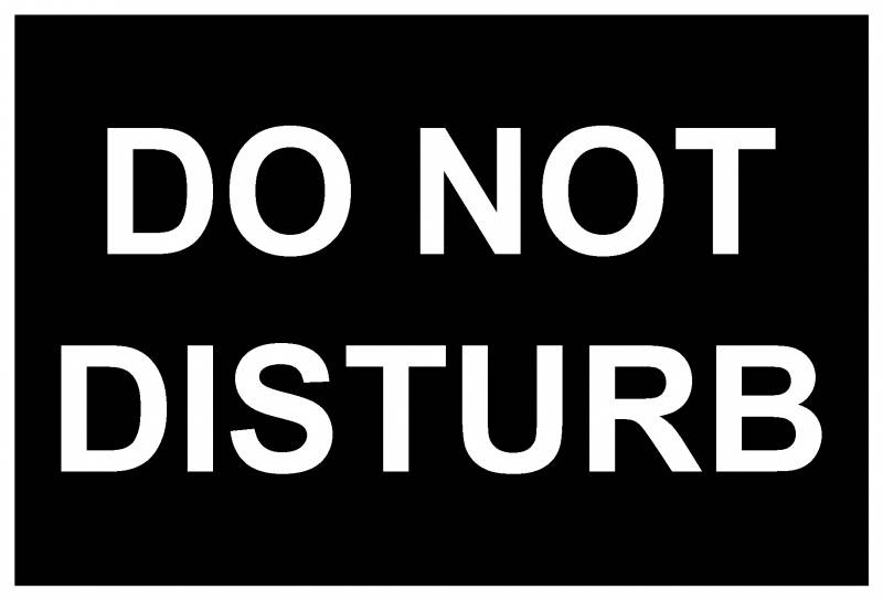 DO NOT DISTURB, white text, black background, SD Desktop Wallpaper