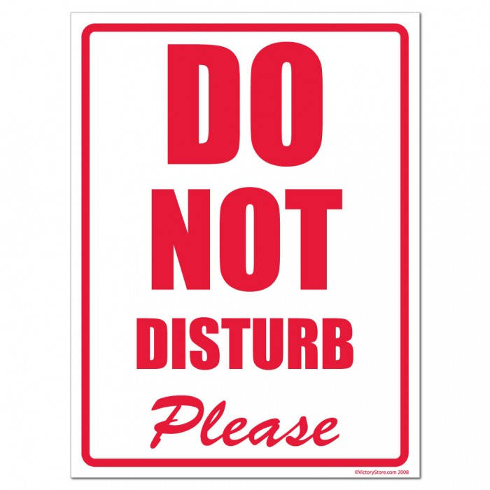 DO NOT DISTURB Please, red and white, block and cursive text, SD Desktop Wallpaper