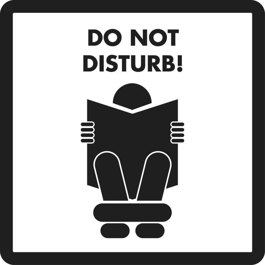 Do Not Disturb, black and white, minimalist, SD Desktop Wallpaper