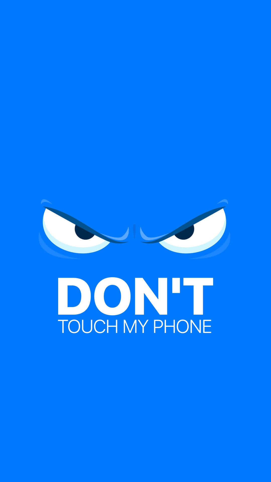 Do Not Touch, phone, angry cartoon face, Full HD Phone Wallpaper