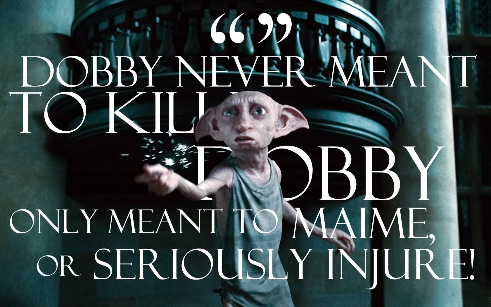 Dobby, house-elf, grand stone hall, HD Desktop Wallpaper