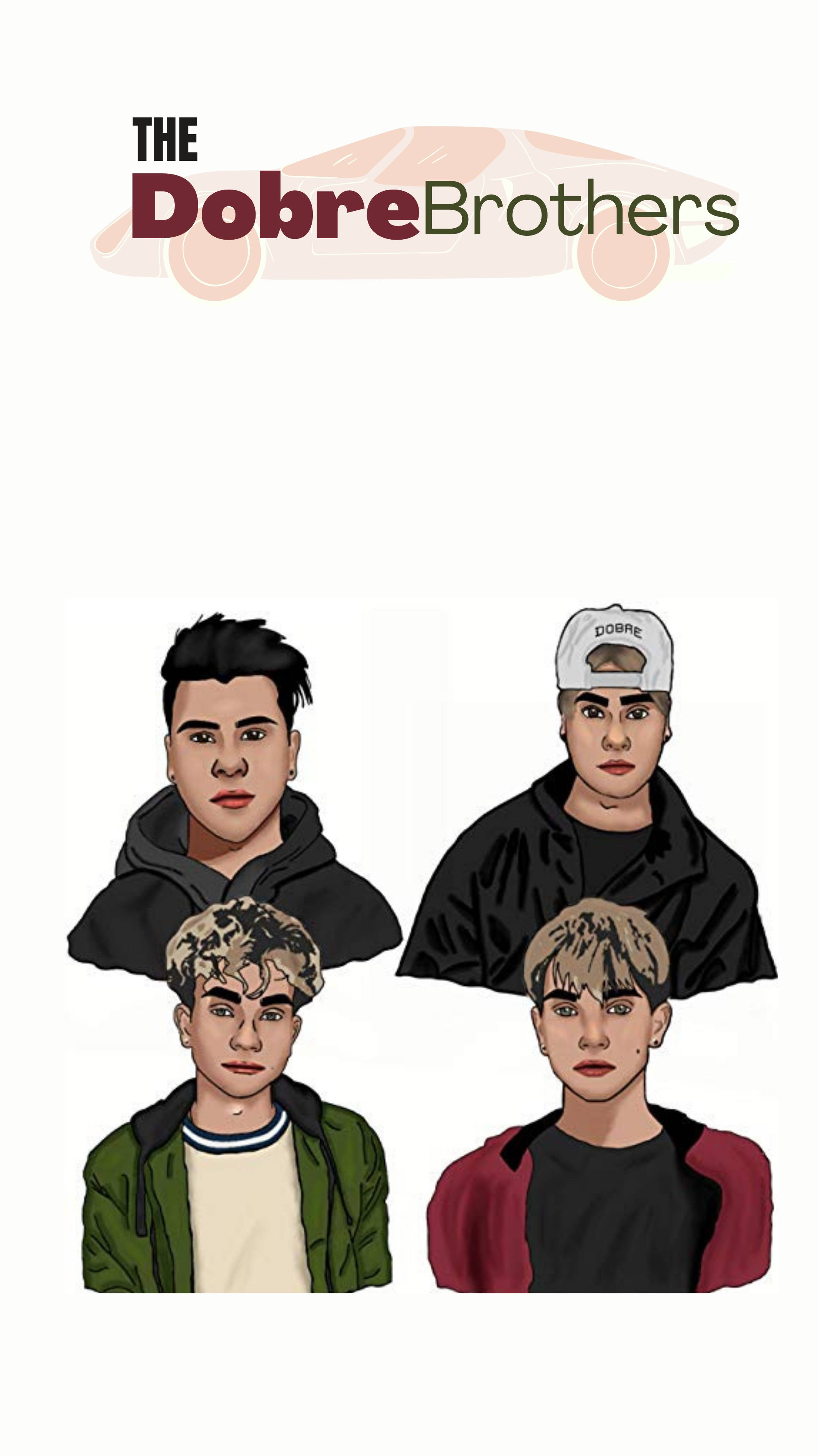 Dobre Brothers, vector, car-shaped logo, 4K Phone Wallpaper