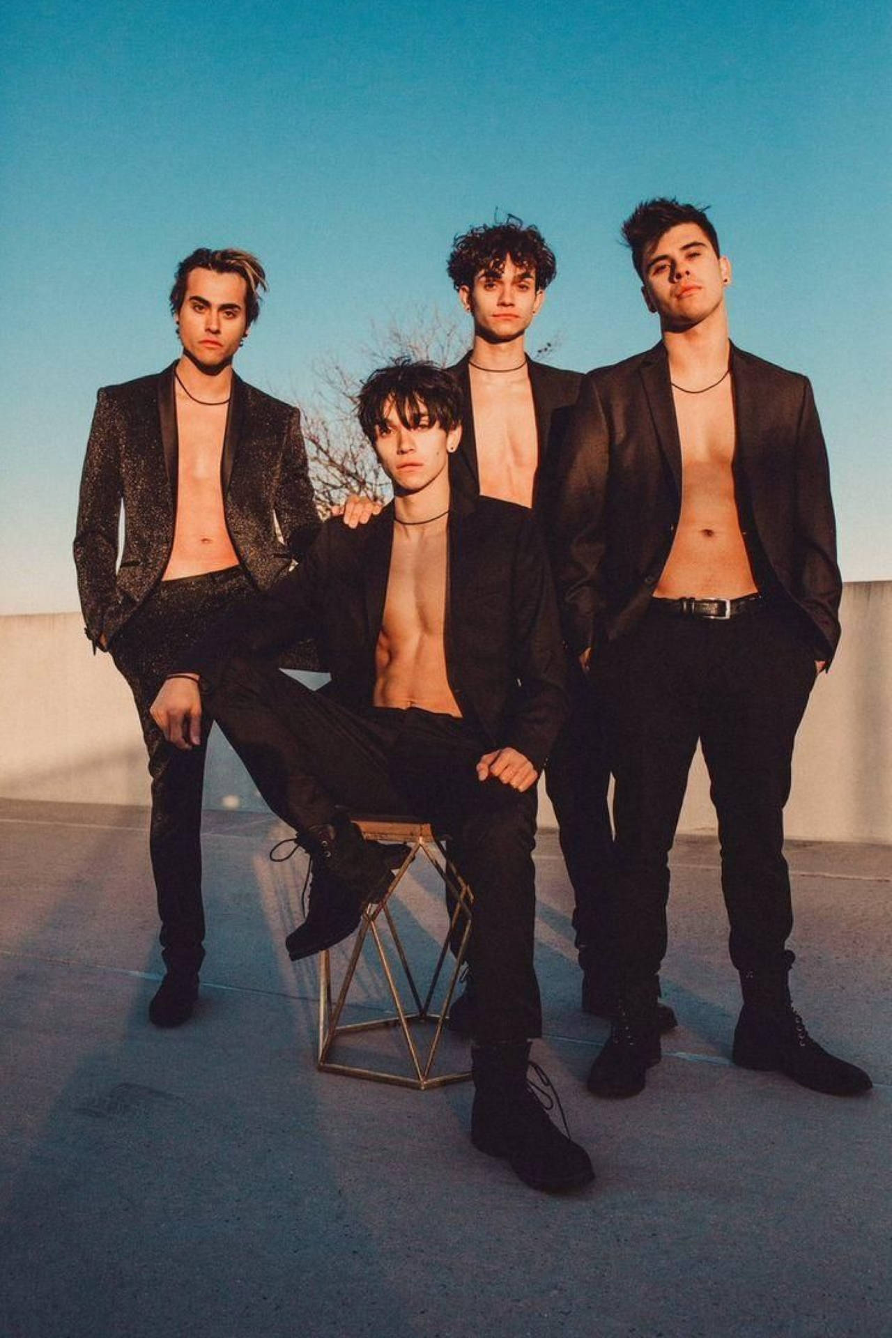 Dobre brothers, black blazers, rooftop, Full HD Phone Wallpaper