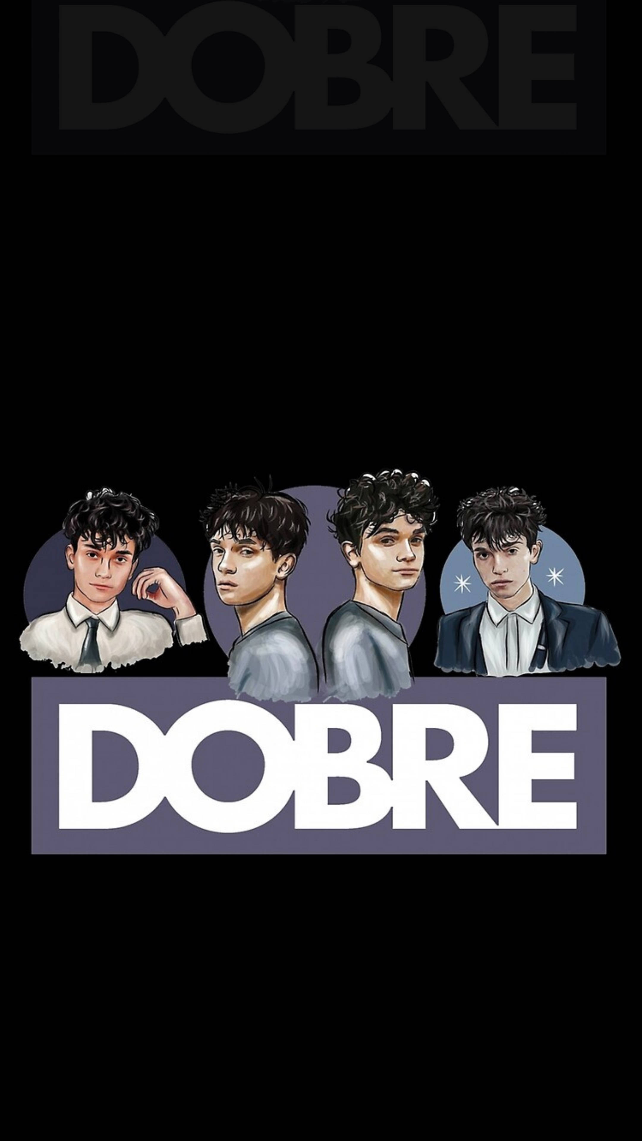Dobre Brothers, black background, bold white text, 4K Phone Wallpaper