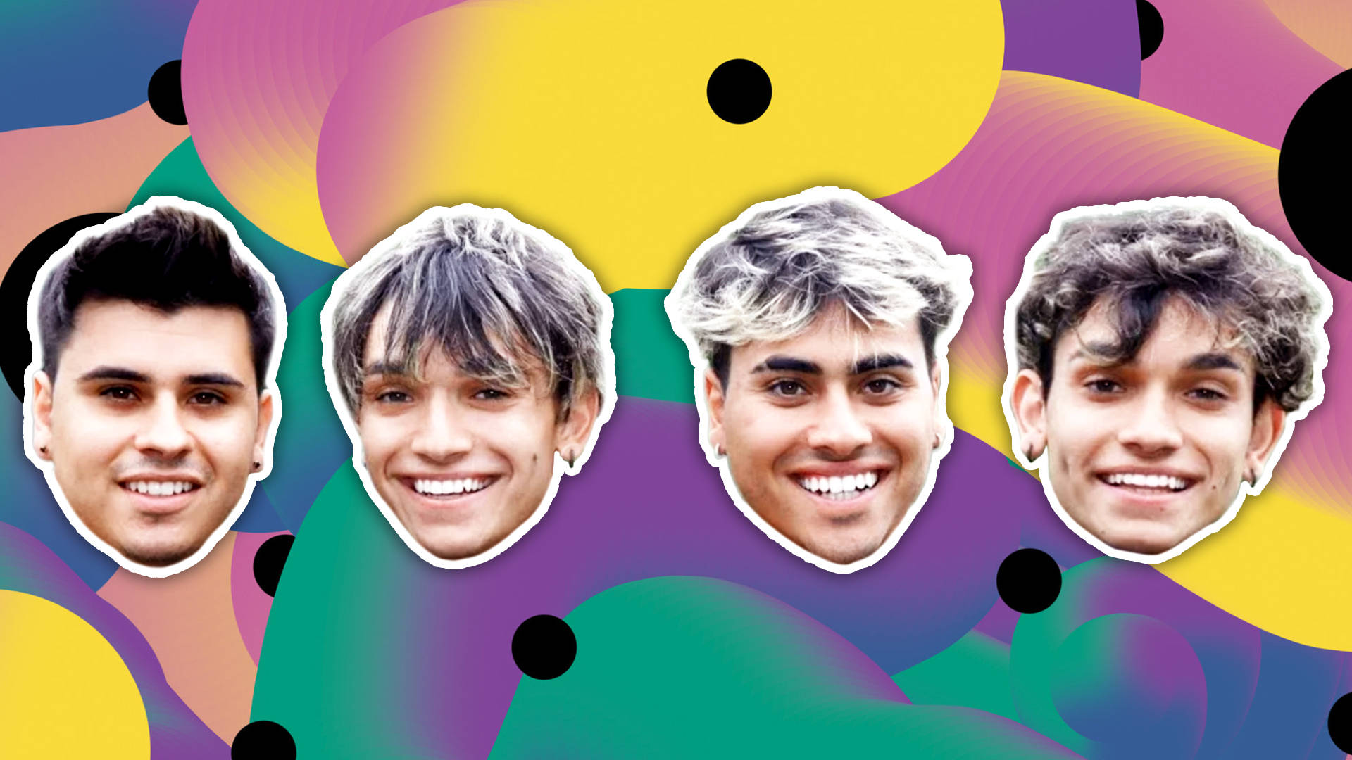 Dobre Brothers, swirling colors, black dots, Full HD Desktop Wallpaper