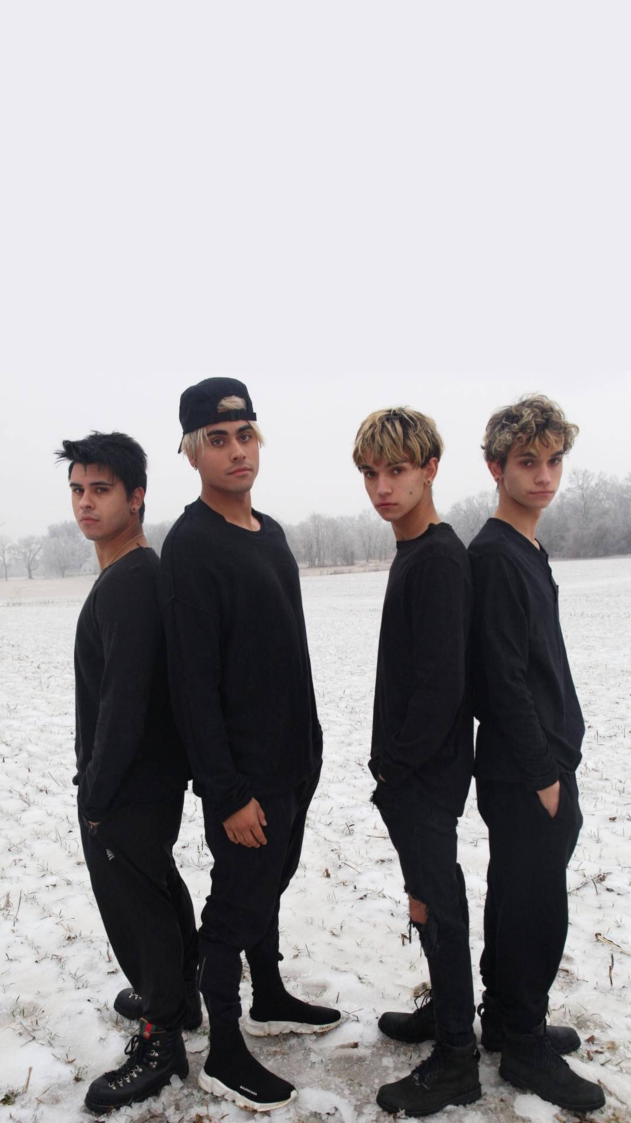 Dobre brothers, snowy field, overcast sky, 4K Phone Wallpaper