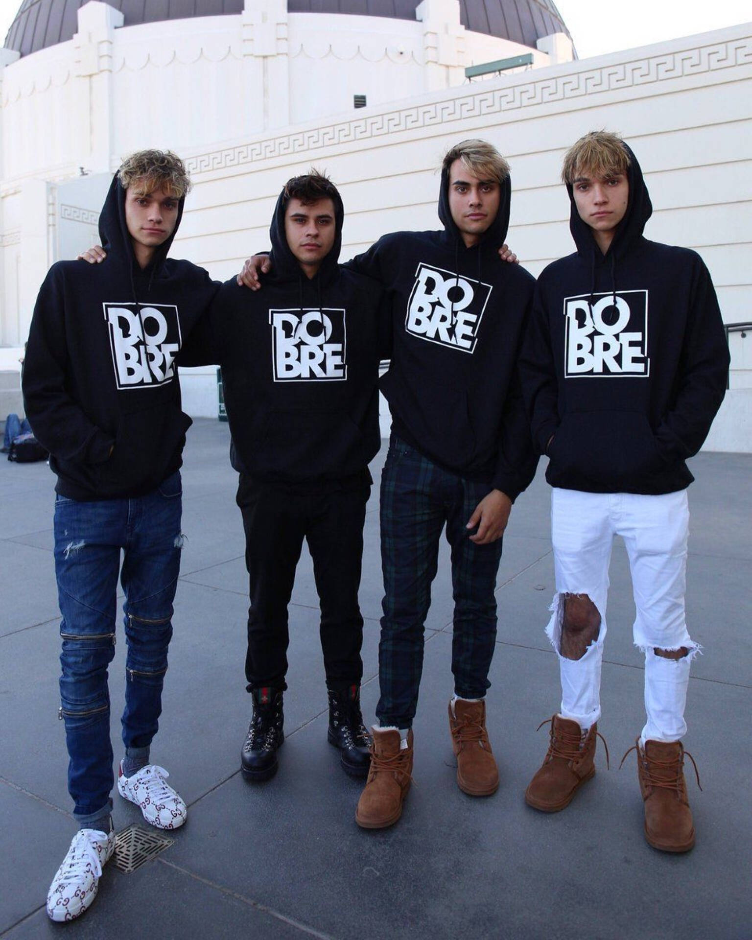 Dobre Brothers, black hoodies, white 'DO BRE' logos, Full HD Phone Wallpaper