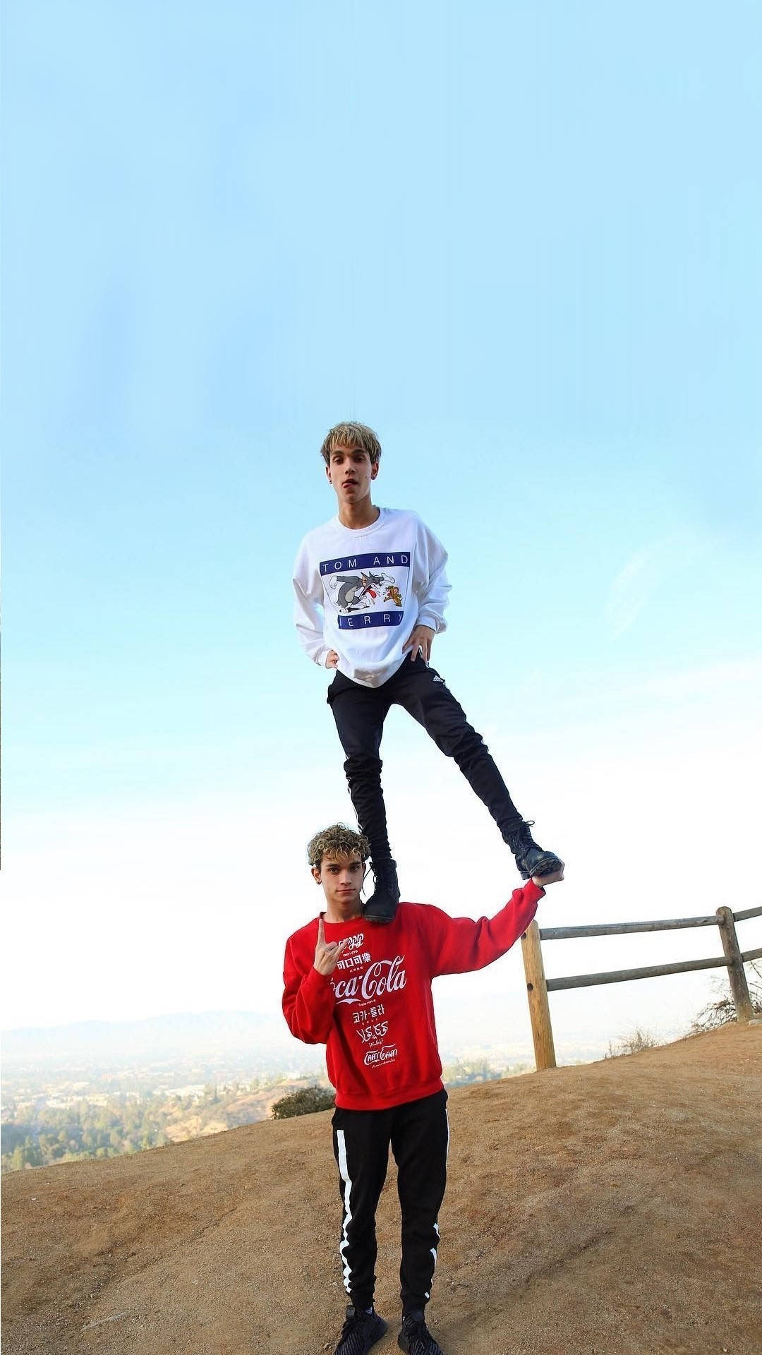 Dobre Brothers, twins, hill, Full HD Phone Wallpaper