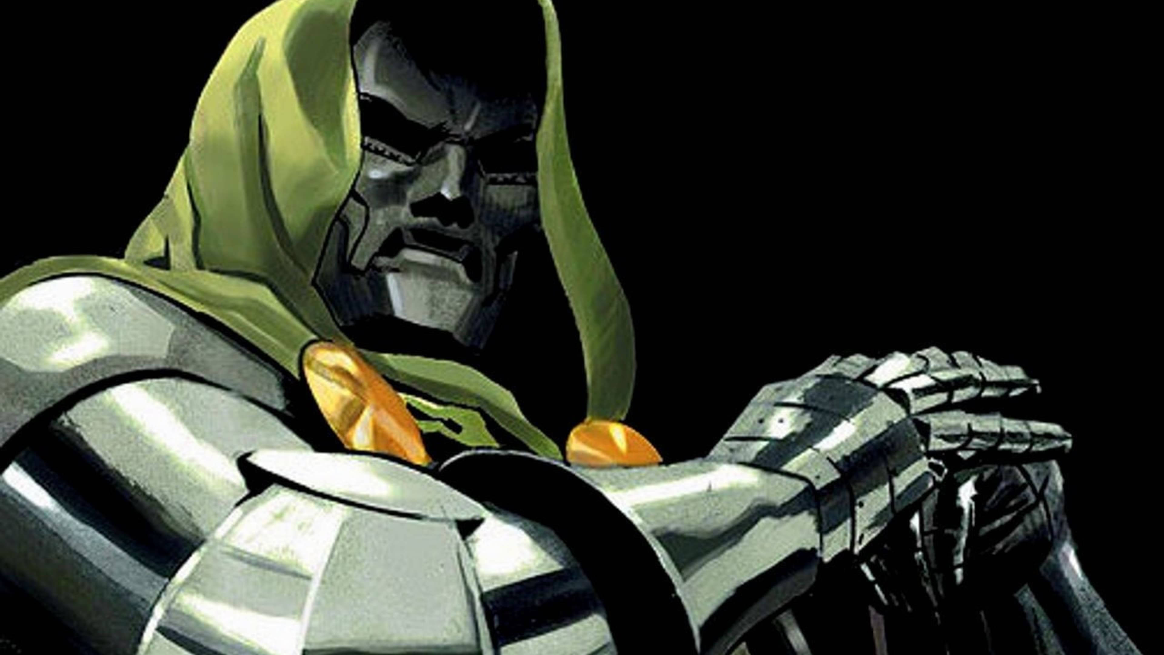 Doctor Doom, silver armor, green hood, 4K Desktop Wallpaper