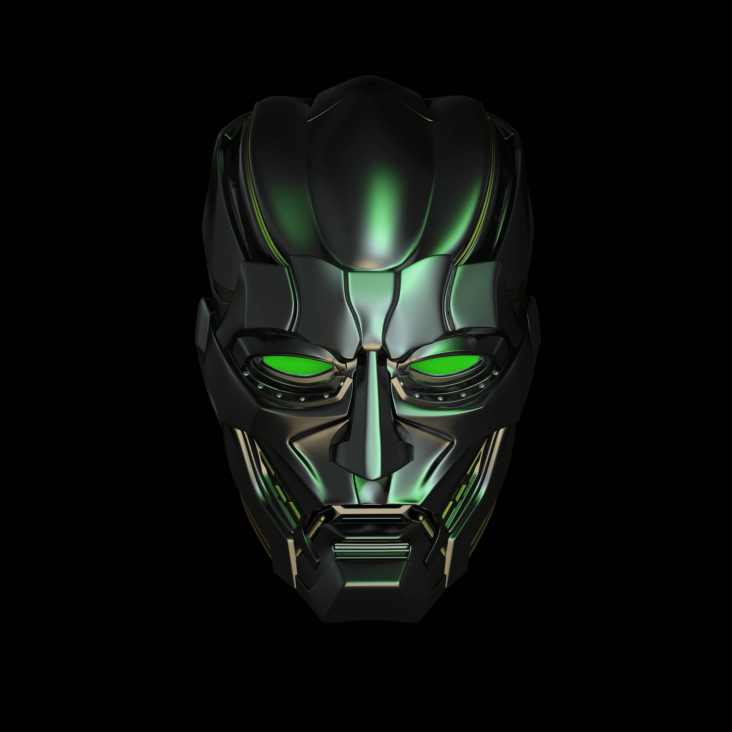 Doctor Doom, iron mask, sleek black futuristic helmet, 2K Desktop Wallpaper