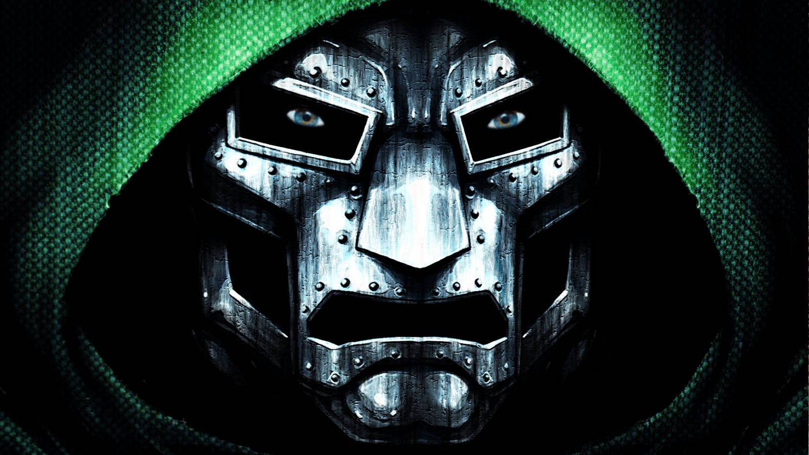 Doctor Doom, metallic mask, glowing eyes, HD Desktop Wallpaper